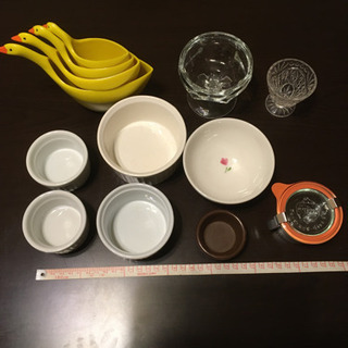 WECKガラス容器、アヒル計量カップ、ココット、ガラスの器　色々セット