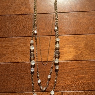 【新品】rue du bac の　3連　ネックレス　ホワイトの画像
