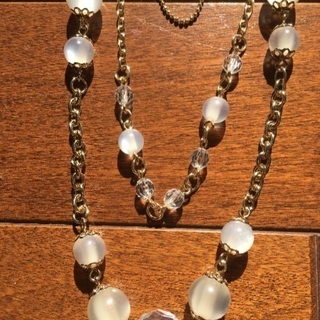 【新品】rue du bac の　3連　ネックレス　ホワイトの画像