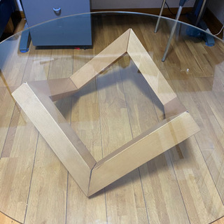 受付中止中　大塚家具　ガラステーブル　