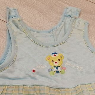 ミキハウス　70サイズ　ノースリーブのロンパースの画像