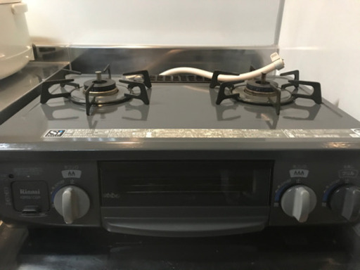 リンナイ ガスコンロ  黒色 都市ガス