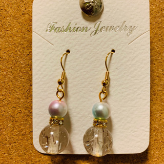 ハンドメイドピアス パール