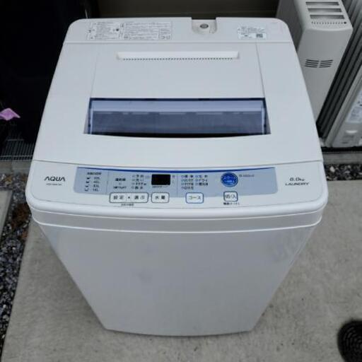美品　高年式 AQUA　アクア　全自動洗濯機　洗濯・脱水容量6.0kg　 AQW-S60E(W) 2017年製\n\n