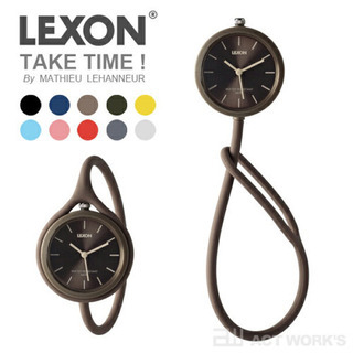 【美品】レクソン/LEXON TAKE TIME(テイクタイム) 3WAY ウォッチ[懐中時計 イエローの画像