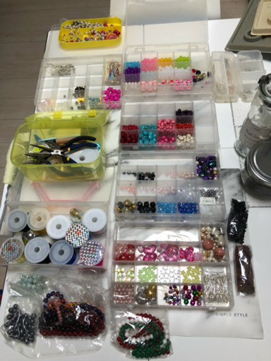 引退品 天然石パワーストーンブレスレットなど作る道具や部品一式❗️取引き者決定