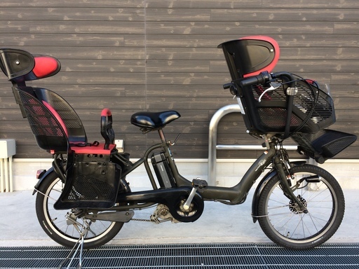 地域限定　ヤマハ　キッスミニ　三人乗り　新基準　20インチ　子供乗せ　緑　ギュットミニ　アンジェリーノ　神戸市　電動自転車