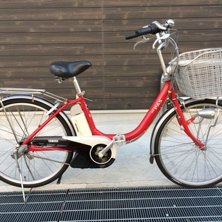 地域限定　ヤマハ　パス　リチウム　24インチ　6AH　赤　アシスタ　ビビ　神戸市　電動自転車 の画像