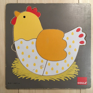 GOULA にわとりの木製パズル