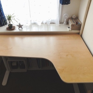 （交渉中）IKEA BEKANT オフィスデスク　ホワイトステイ...