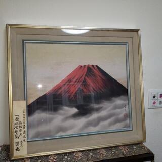 日本絵画　赤富士　脇畑香月作品　売ります。の画像