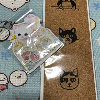 新品 未使用 猫 ネコ コースター シール