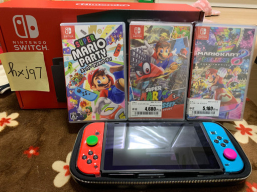 【譲り先決定】新型任天堂スイッチ＋マリオカート8＋マリオパーティ+マリオオデッセイの4点セット