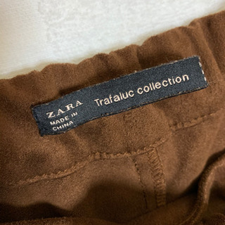 ほぼ未使用【ZARAザラ】茶色ワイドパンツの画像