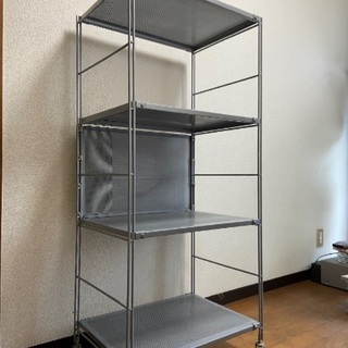 あげます！3段スチールラック　キャスター付の画像