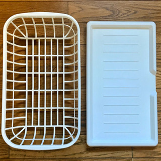 *値下げしました【セット】水切りカゴ & 水受けトレー（中古）