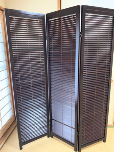 【値下げしました】間仕切り パーティション  3連　4連　2つセット　衝立 パーテーション キッチン 和 洋風　【取りに来てくれる方】