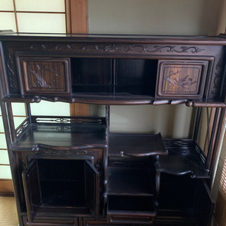 飾り棚　アンティーク  木　木目