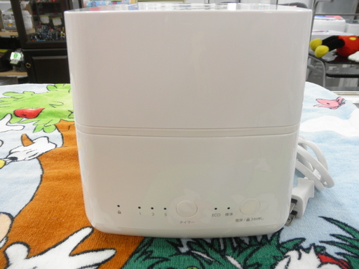 パーソナルスチーム 加熱式 加湿器 卓上 ホワイト タイマー付き 西岡店