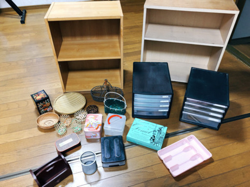【引渡し済】木製棚2つセット
