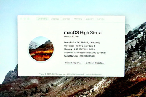 パソコン iMac (Retina 5K, 27-inch, Late 2015