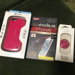 スマホケース　ピンク　フィルム　リングホルダー　三個セットで！