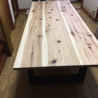 値下げ 大特価 180×72 無垢材を使ったダイニングローテーブル 近場配送無料☆