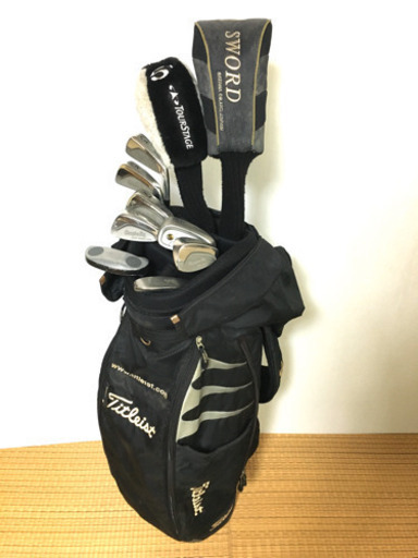 【豪華】Mizunoドライバー等ミズノ ゴルフクラブ 他10本セット＋Titleist キャディバッグ＋レインウェア等付属品多数付