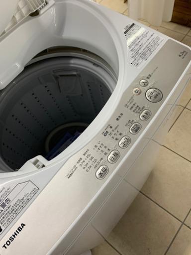 東芝 AW-4S3 4.2kg 洗濯機 2016年製