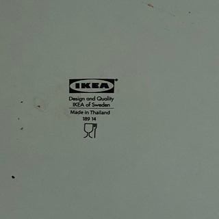 無料！！中古品☆IKEAイケア☆ホーロー両手鍋☆白×ミントグリーン☆取っ手焦げてます😅の画像