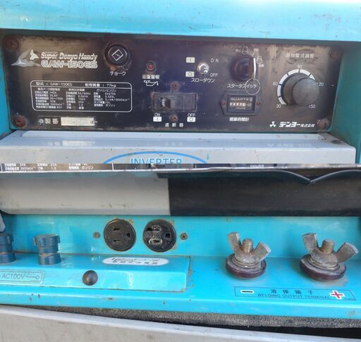 エンジン溶接機兼発電機 Denyo デンヨー GAW-150ES 起動確認済み 容量10L インバーター 
