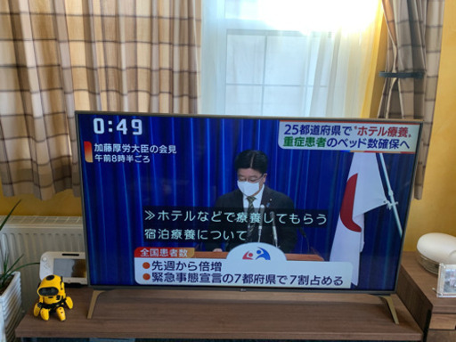 LG 55V型 液晶 テレビ 55UJ6100 4K 外付けHDD裏番組録画対応 美品