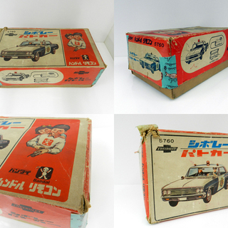 当時物 バンダイ ブリキ ハンドル リモコン シボレー パトカー 動作パーツ欠品 ジャンク品 5760 ☆ 札幌市 北区 屯田の画像