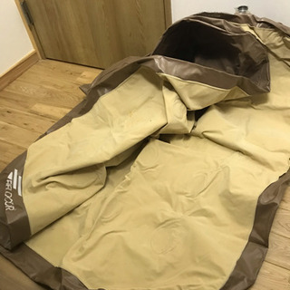 キャンプ エアベッド 茶色 ダブル fieldoorの画像