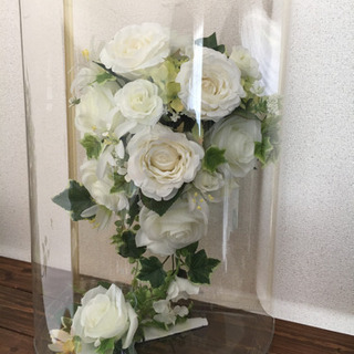 ウエディング　造花ブーケ　ブートニアの画像