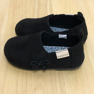 無料！！中古品☆conoco☆ベビーシューズ☆女の子用の靴☆黒☆...