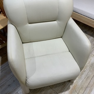 中古品　１Pソファ　白