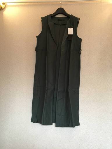 新品　CYNICAL 綿１００% 日本製　ベージュ　ジレ　ロング　ベスト