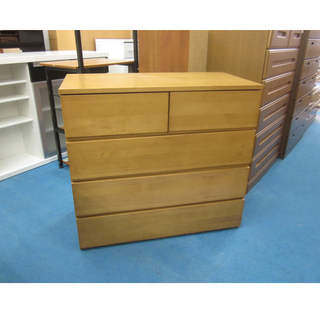 札幌 【バーチ材使用!】 無印良品 4段チェスト ナチュラル シンプル