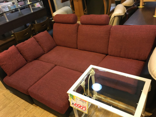 使用期間半年間のみ! 美品!! LOWYA ロウヤ リビングソファ ファブリック カウチソファ 3人掛け