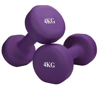【新品未使用】ダンベル4kg×2個セット/パープル