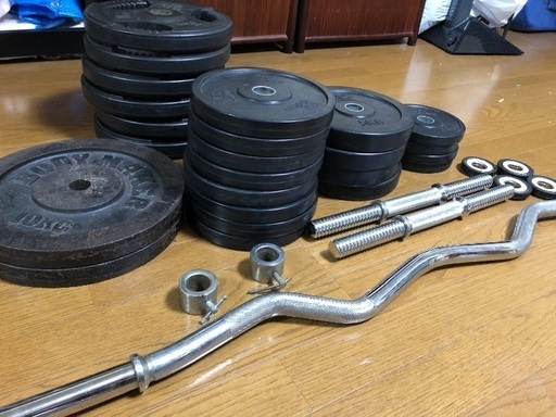 ダンベル、プレート、Wシャフトセット