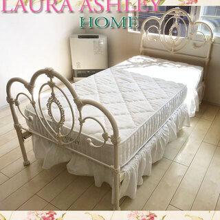 終売■ ローラ アシュレイ 家具◆ベッド フレーム/ プロヴァンス■ヴィクトリアン インテリア Laura Ashley ピンクハウス お姫様 アイアン プリンセス