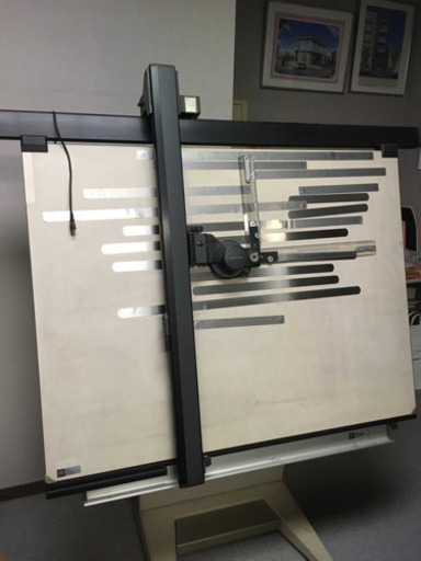武藤工業 MUTOH 製図板 ドラフターセット 製図台 TW-650型　製図板 マグネット ランプ LF-20 ライト付き