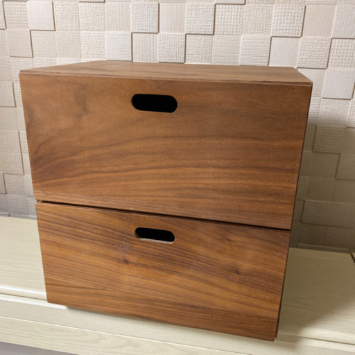 無印良品　スタッキングシェルフセット・５段×２列・ウォールナット材