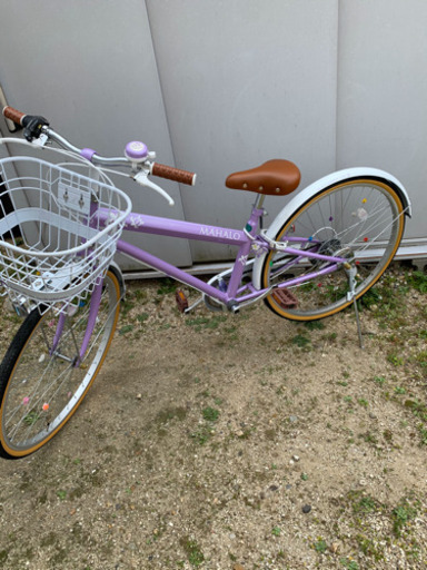 マハロ　自転車　26インチ　パープル　6段切替