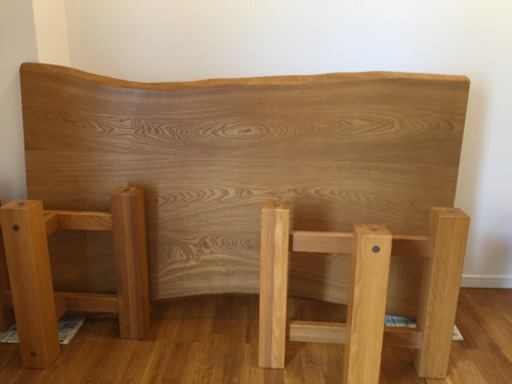 (募集停止)一枚板ダイニングテーブル 天板 脚付き