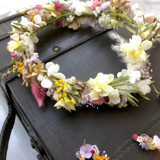 受注制作ナチュラル花かんむり241