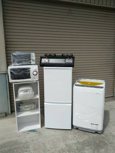 （お取引予定決定）✨限界価格✨【新生活応援】【美品】格安家電５点セット販売★おまけ３点付き★✨冷蔵庫/洗濯機/電子レンジ/カラーボックス１つ/業界最安値
