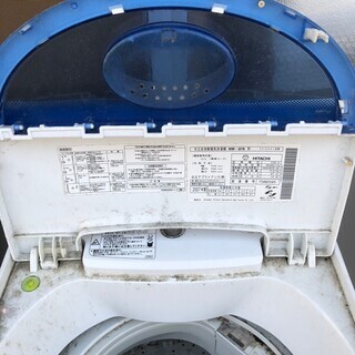 【HITACHI】 日立 洗濯機 5.0kg NW-5FR ステップウォッシュ 風乾燥 めっちゃスリム 2007年製の画像